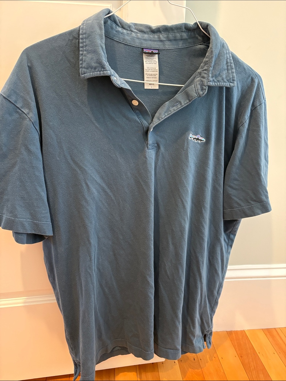Patagonia Men's Polo Shirt - Dusty Blue